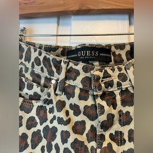 Guess 1981 High Rise Skinny Jeans (leopard/cheetah?)